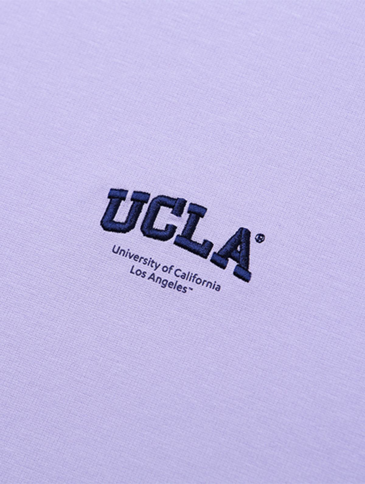 유씨엘에이(UCLA) 남녀공용 분또 스몰 로고 라운드 티셔츠[VIOLET](UA4ST93_49)
