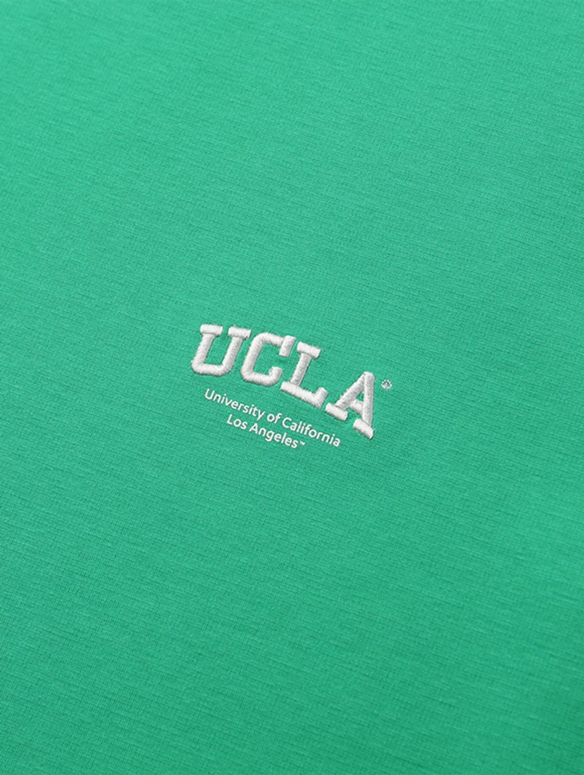 유씨엘에이(UCLA) 남녀공용 분또 스몰 로고 라운드 티셔츠[GREEN](UA4ST93_66)