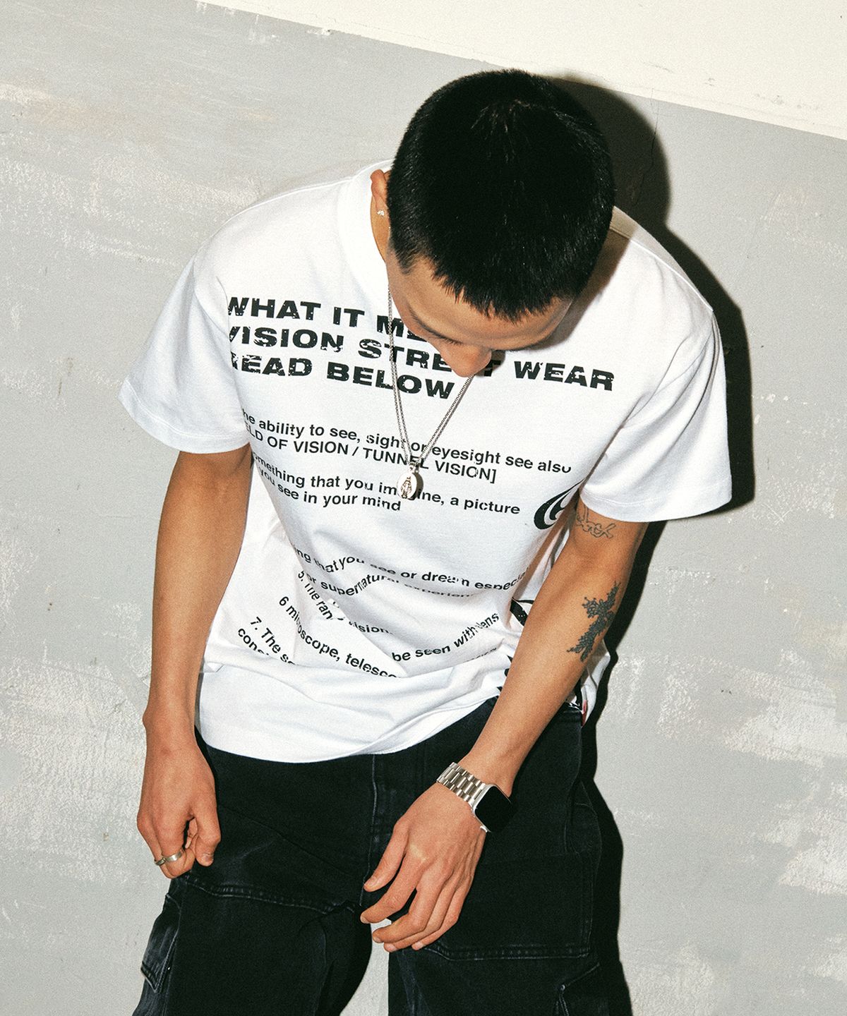 비전스트릿웨어(VISION STREETWEAR) VSW Script T-Shirts White - 사이즈 & 후기 | 무신사
