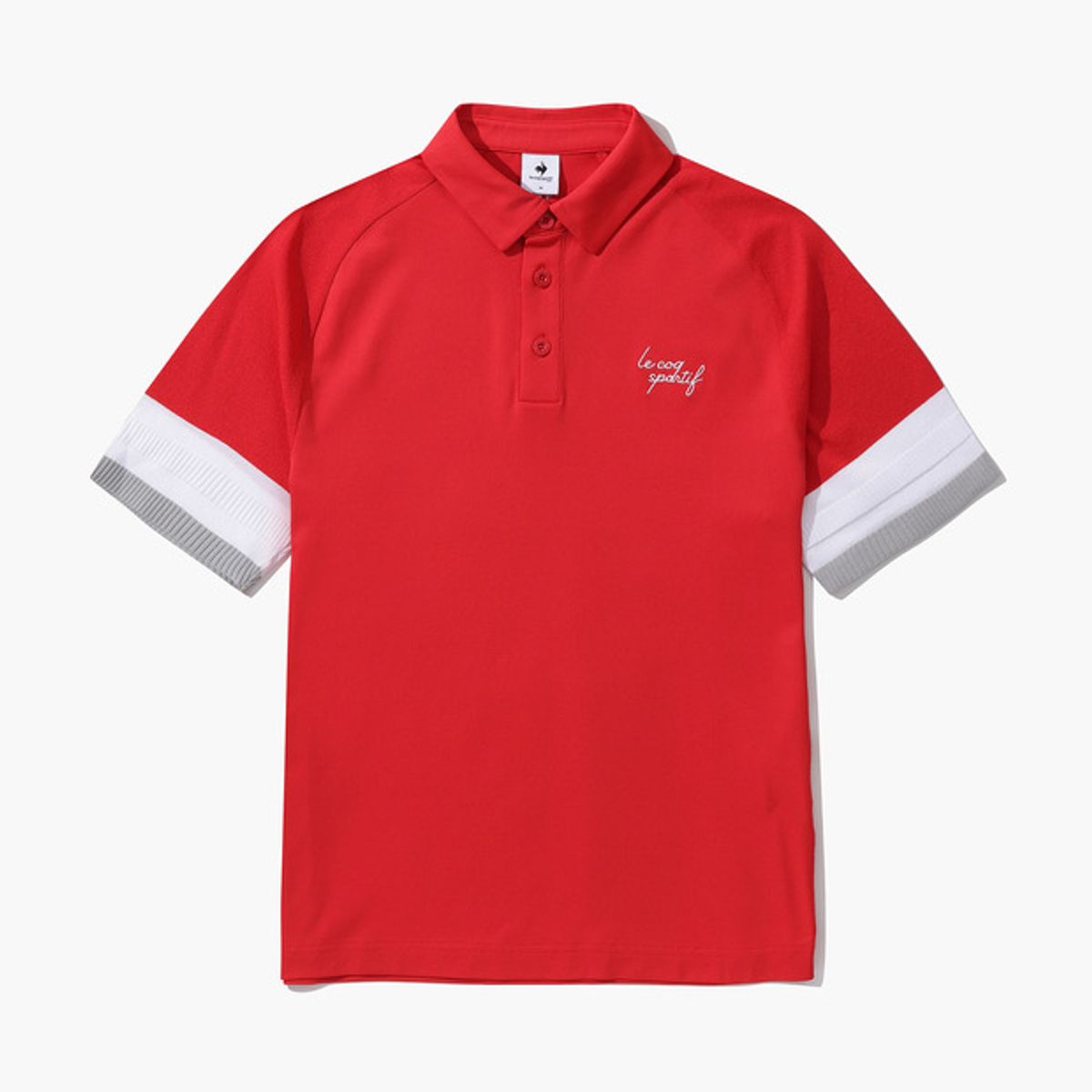 르꼬끄 골프(LECOQ GOLF) 남성 스웨터 하이브리드 라글런 패턴 티셔츠 (GP121MTS38)