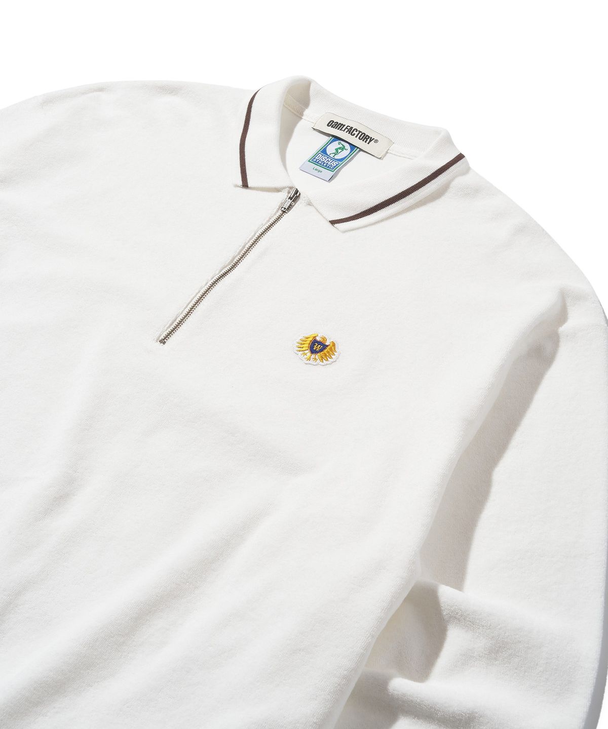 디스커스 애슬레틱(DISCUS ATHLETIC) DA × OAM Emblem Terry Long Sleeve Tennis Shirt Off White