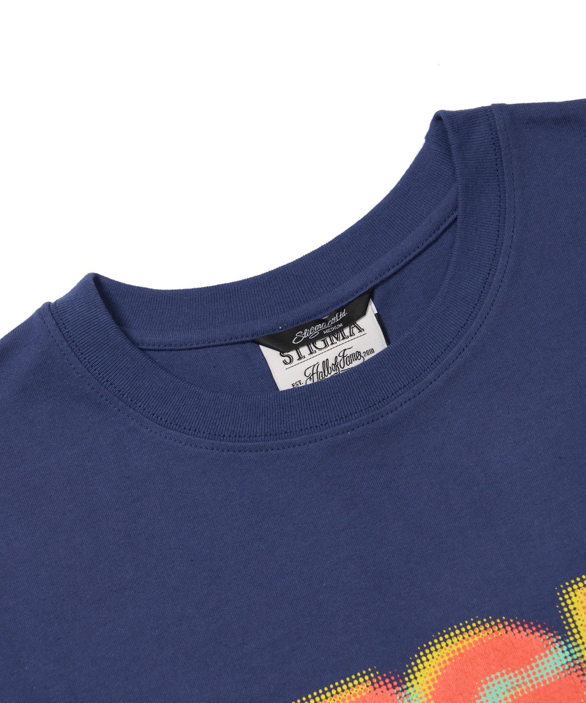 스티그마(STIGMA) Harf Tone Oversized Short Sleeves T-Shirts Navy