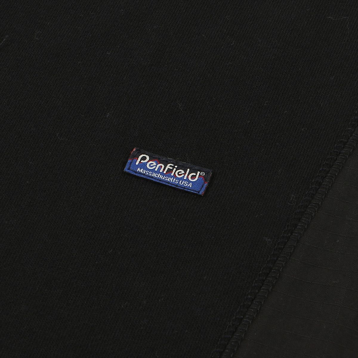 펜필드(PENFIELD) CN MIXED HALF SWEAT SHIRT BLACK_FQ2KT89U