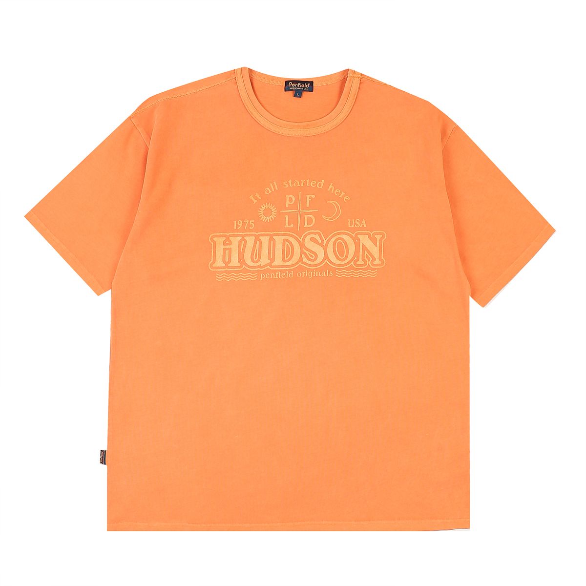 펜필드(PENFIELD) PIGMENT DYED BASIC SHORT SLEEVE ORANGE_FQ2KT53U
