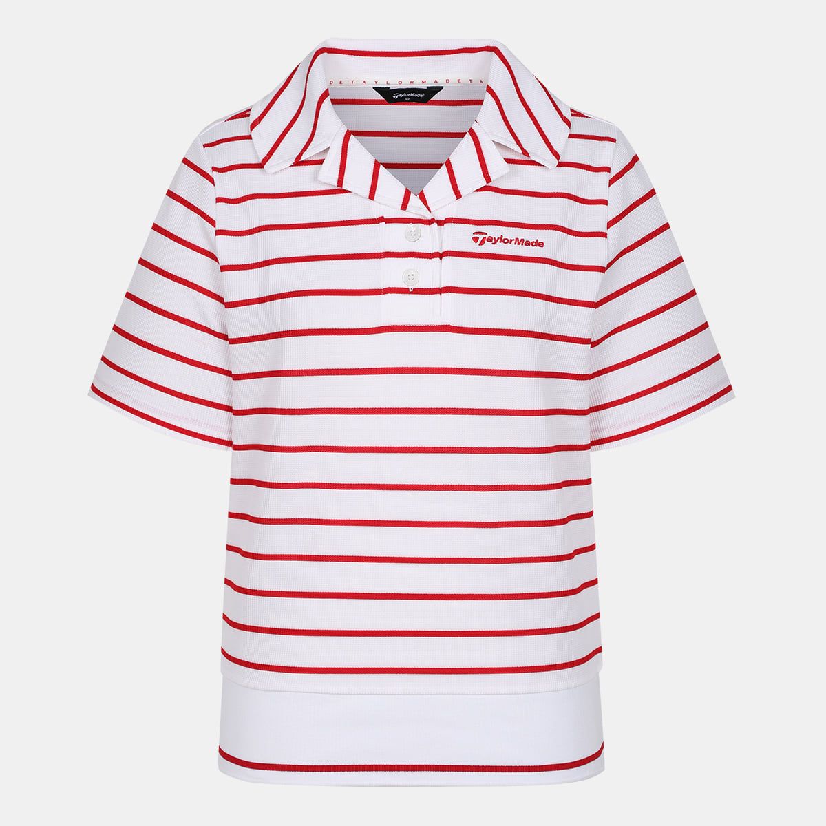 테일러메이드 어패럴(TAYLORMADE APPAREL) 여성 스트라이프 카라 반팔 티셔츠 T8031TN6344-500