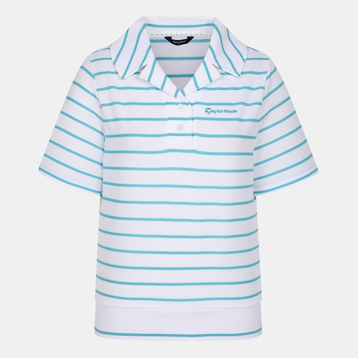 테일러메이드 어패럴(TAYLORMADE APPAREL) 여성 스트라이프 카라 반팔 티셔츠 T8031TN6344-940