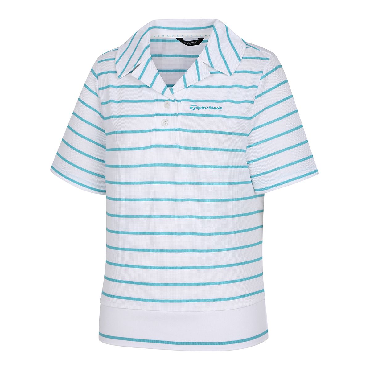 테일러메이드 어패럴(TAYLORMADE APPAREL) 여성 스트라이프 카라 반팔 티셔츠 T8031TN6344-940