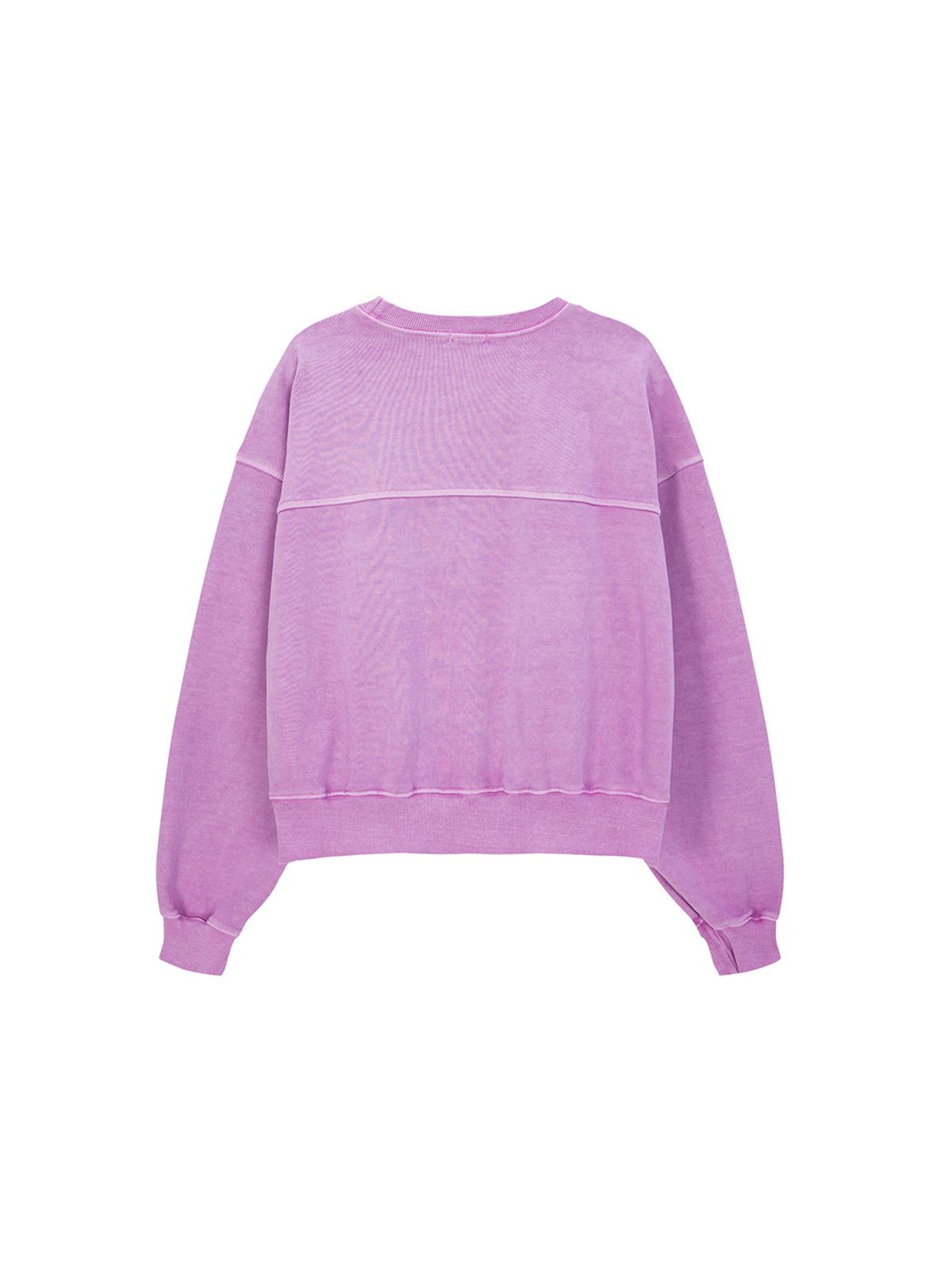 샐러드바구니(SALAD BAGUNI) Heavy Pigment Lettering Sweatshirt - light purple