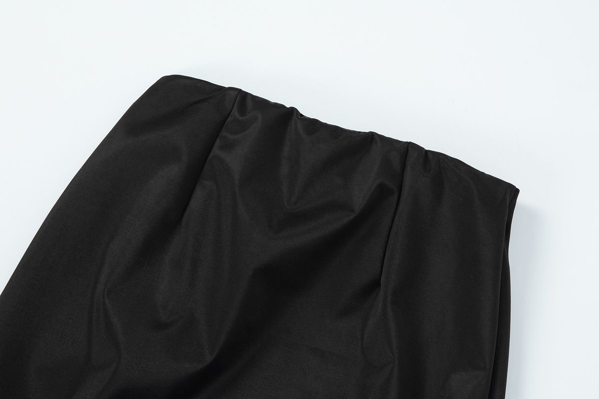 샐러드바구니(SALAD BAGUNI) Pencil Midi Skirt - black