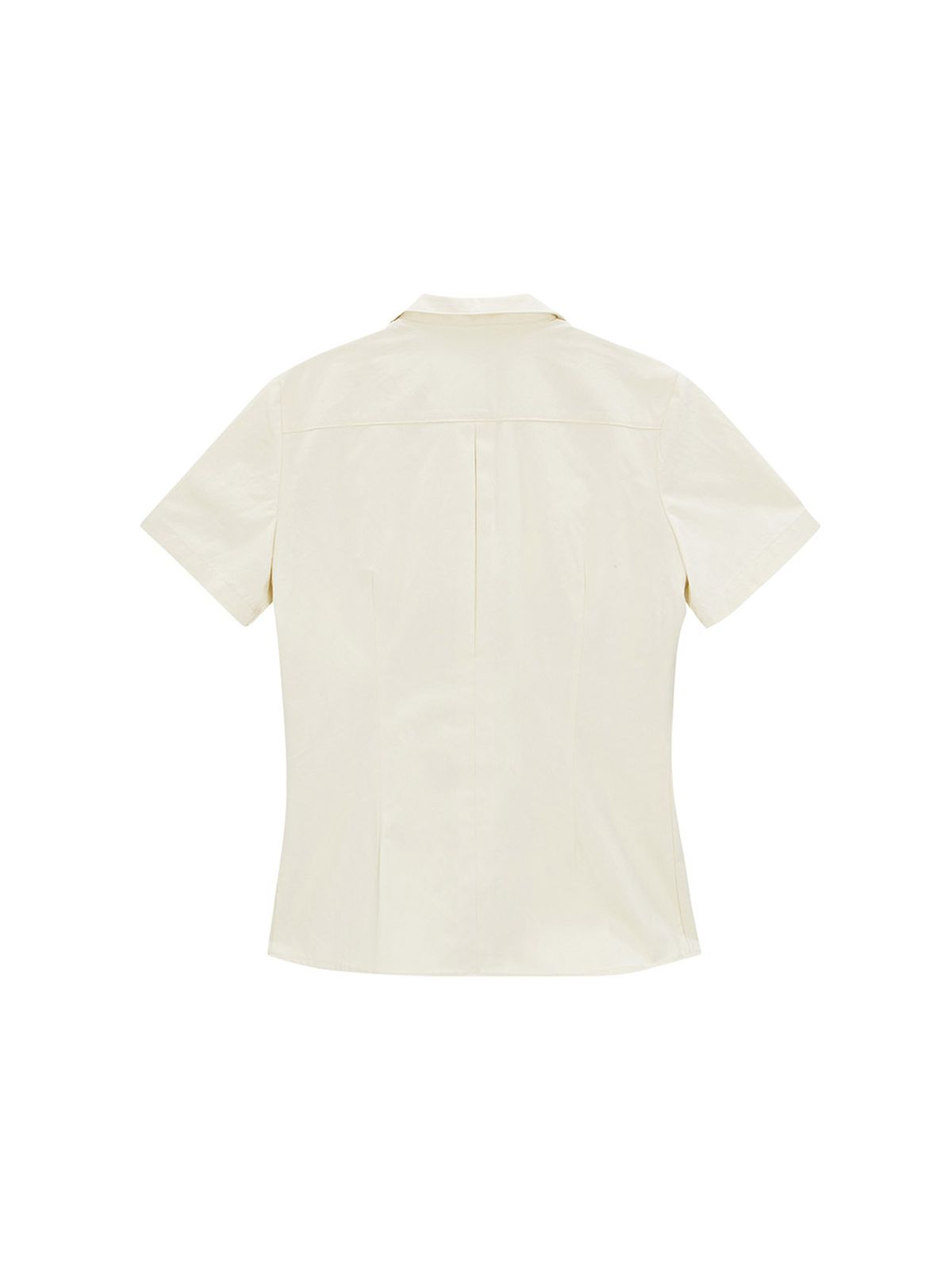 샐러드바구니(SALAD BAGUNI) Emblem Pocket Short Sleeve Shirt - butter