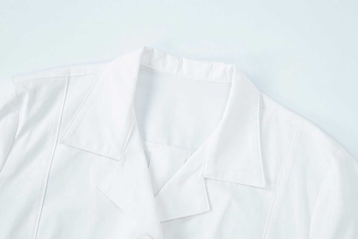 샐러드바구니(SALAD BAGUNI) Emblem Pocket Short Sleeve Shirt - white