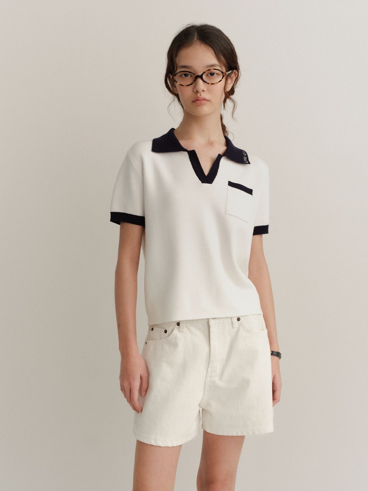 러브어스유(LOVEUSU) Rib Pique Knit (Ivory)