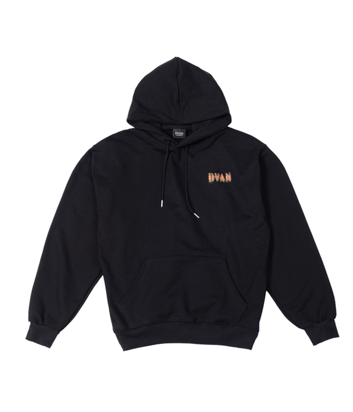 드반(DVÀN) HOLOGRAM PRINT HOODIE BLACK - ORANGE 홀로그램 오렌지 후드