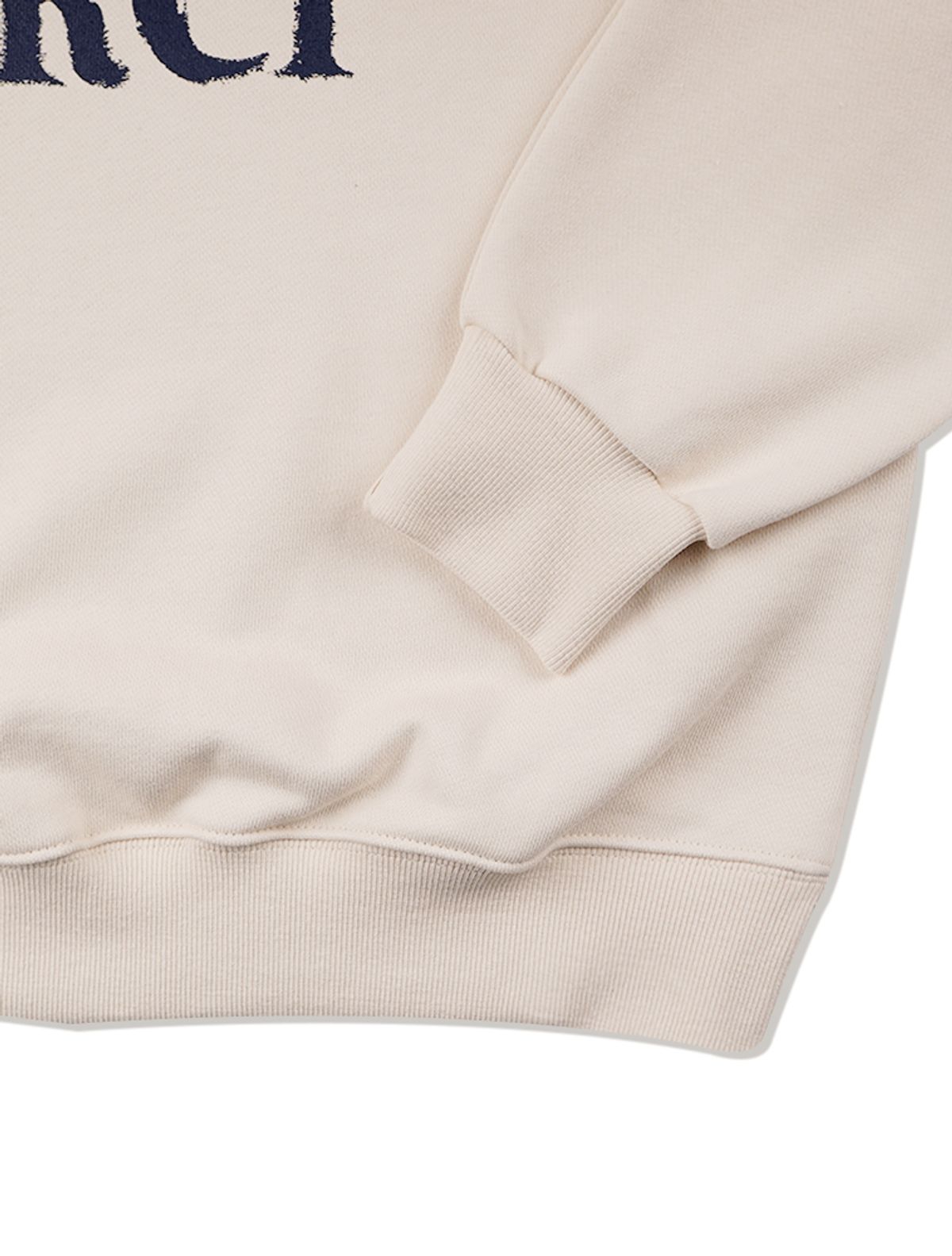 라 메종 스튜디오(LA MAISON STUDIO) UNISEX 카고포켓 DISPLACE 로고 맨투맨 크림(FCE1TS101M)