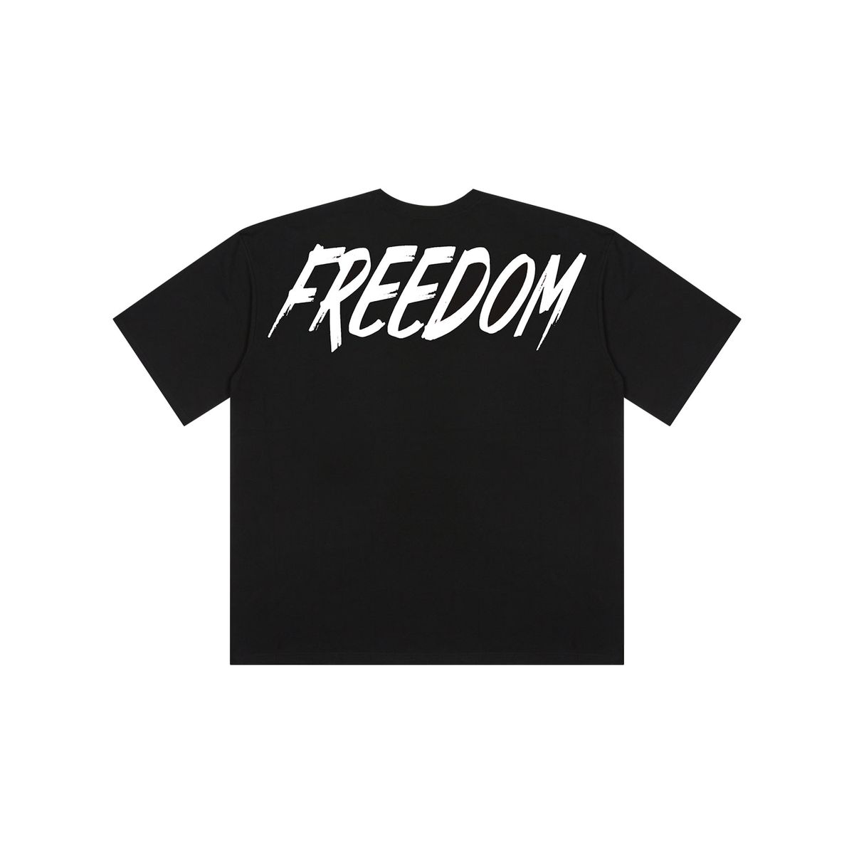 프리덤(FREEDOM) 오버핏 백 프린팅 티셔츠_2color