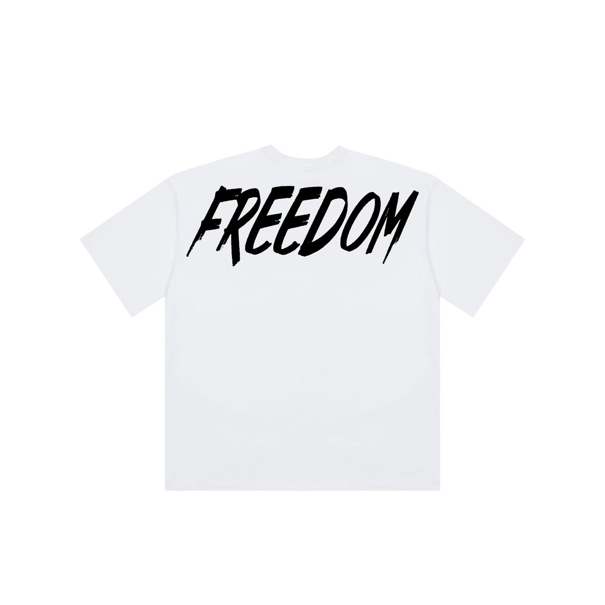 프리덤(FREEDOM) 오버핏 백 프린팅 티셔츠_2color