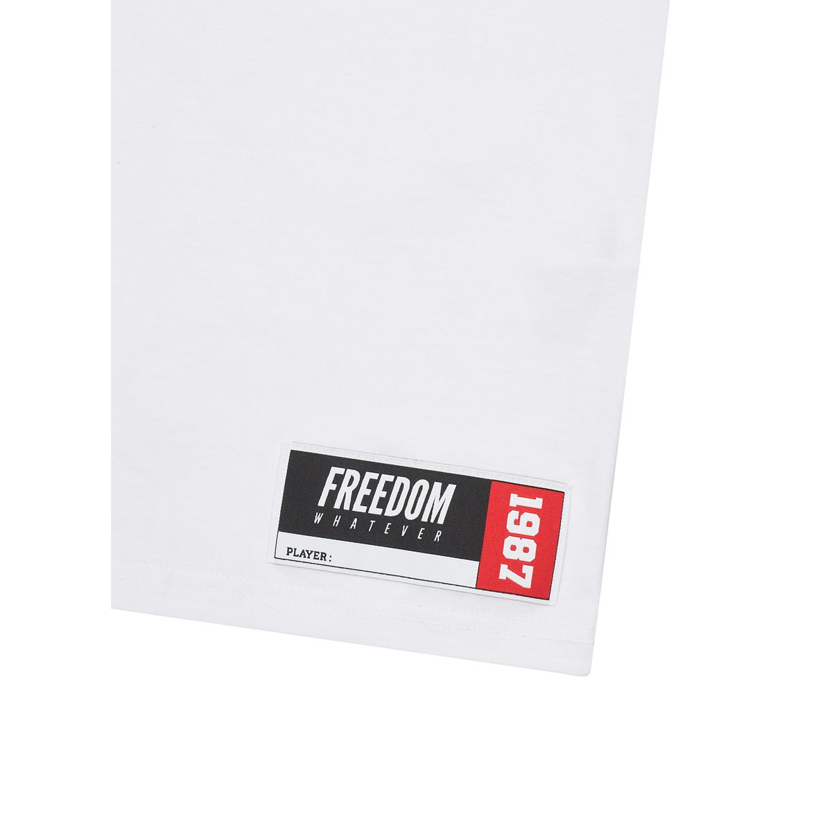프리덤(FREEDOM) 오버핏 백 프린팅 티셔츠_2color