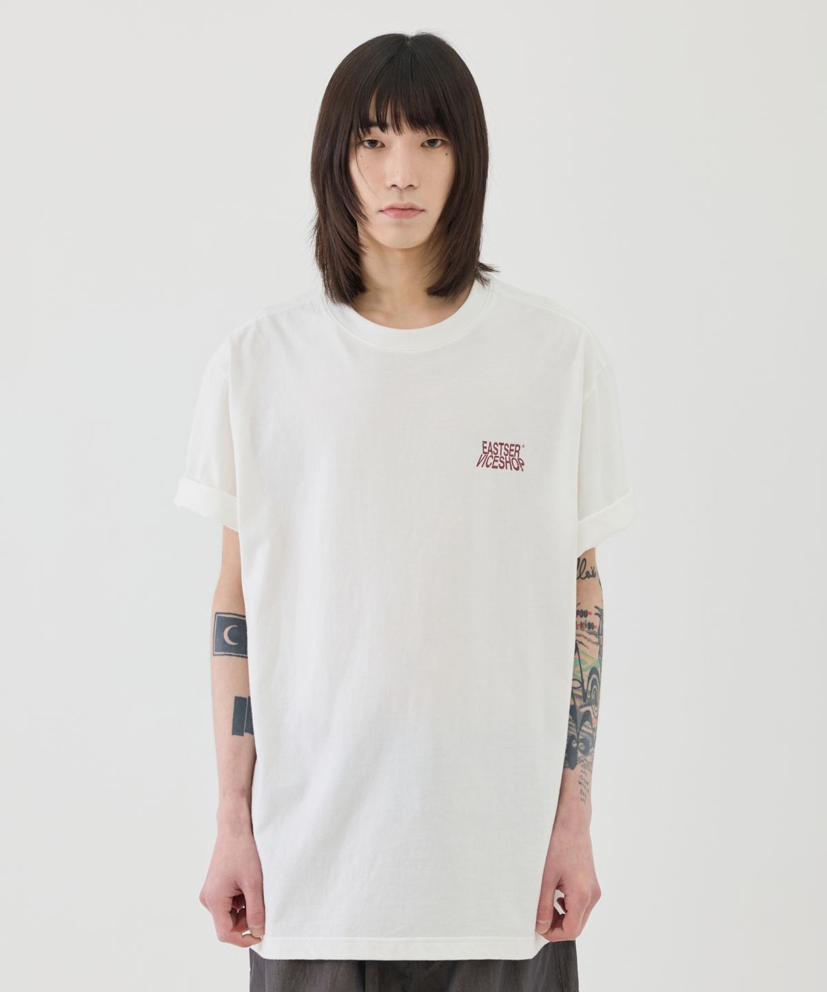이스트서비스샵(eastserviceshop) Robo Vice Shop Half T - White