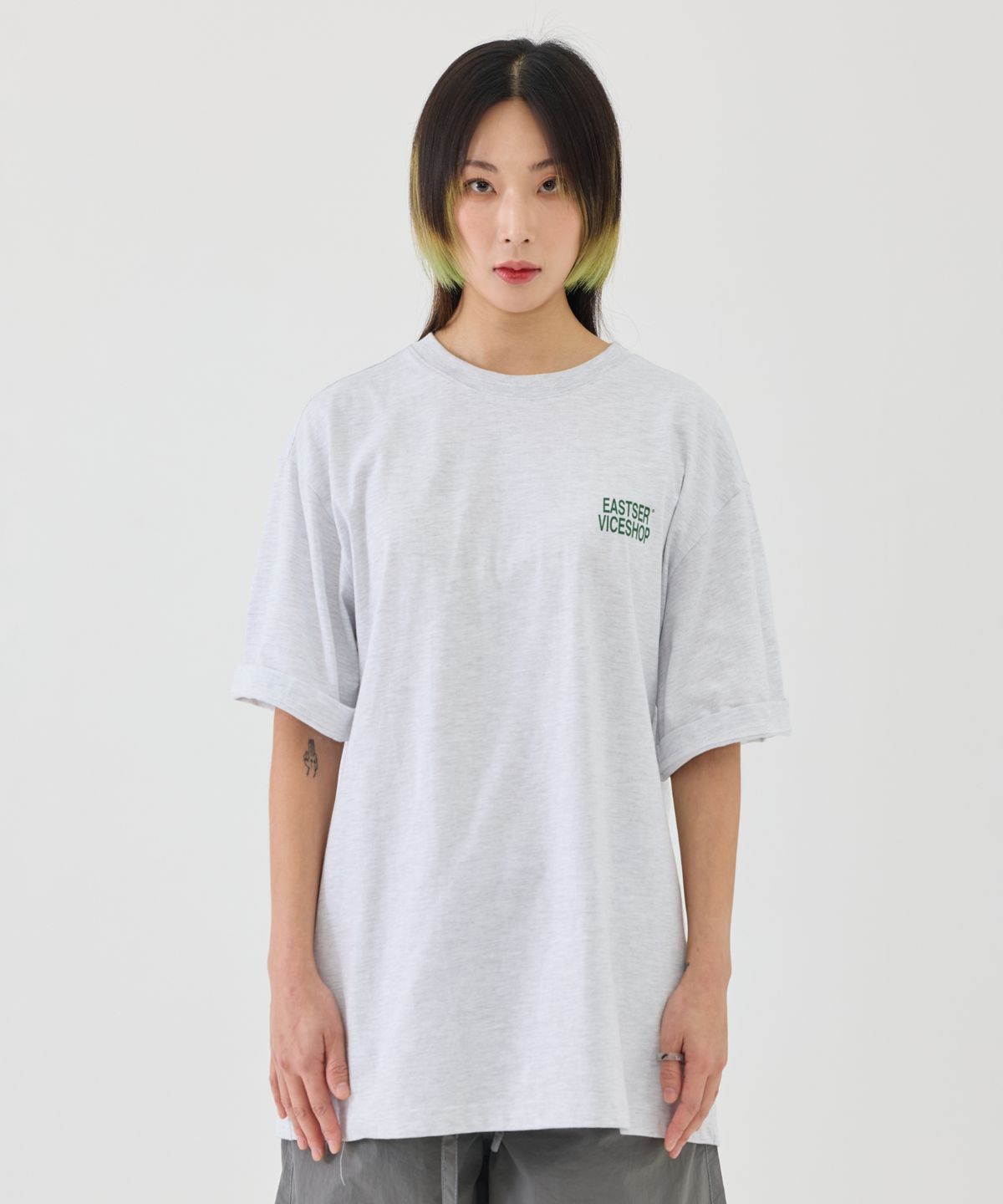 이스트서비스샵(eastserviceshop) Vice Shop Half T - Melange White