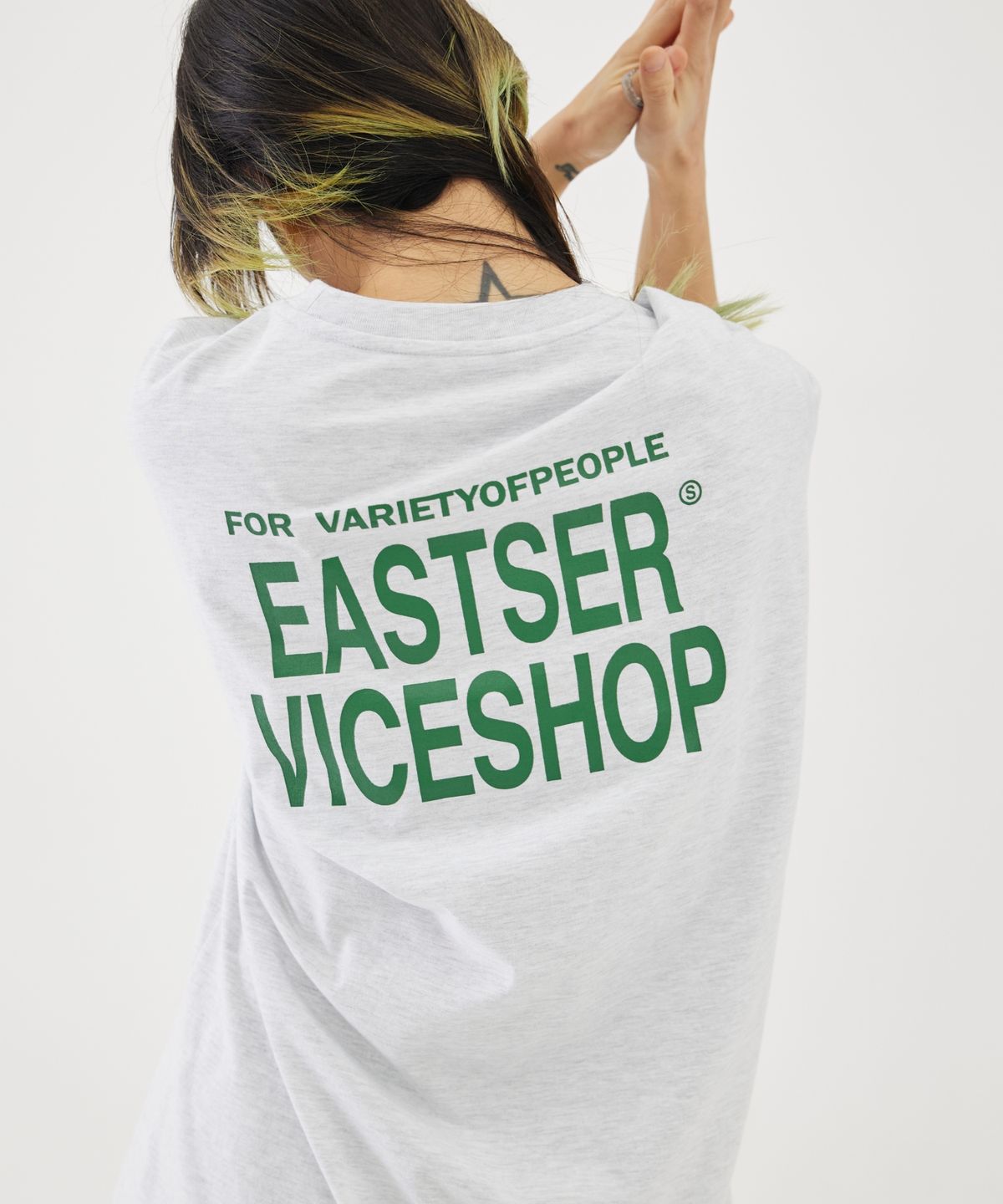 이스트서비스샵(eastserviceshop) Vice Shop Half T - Melange White