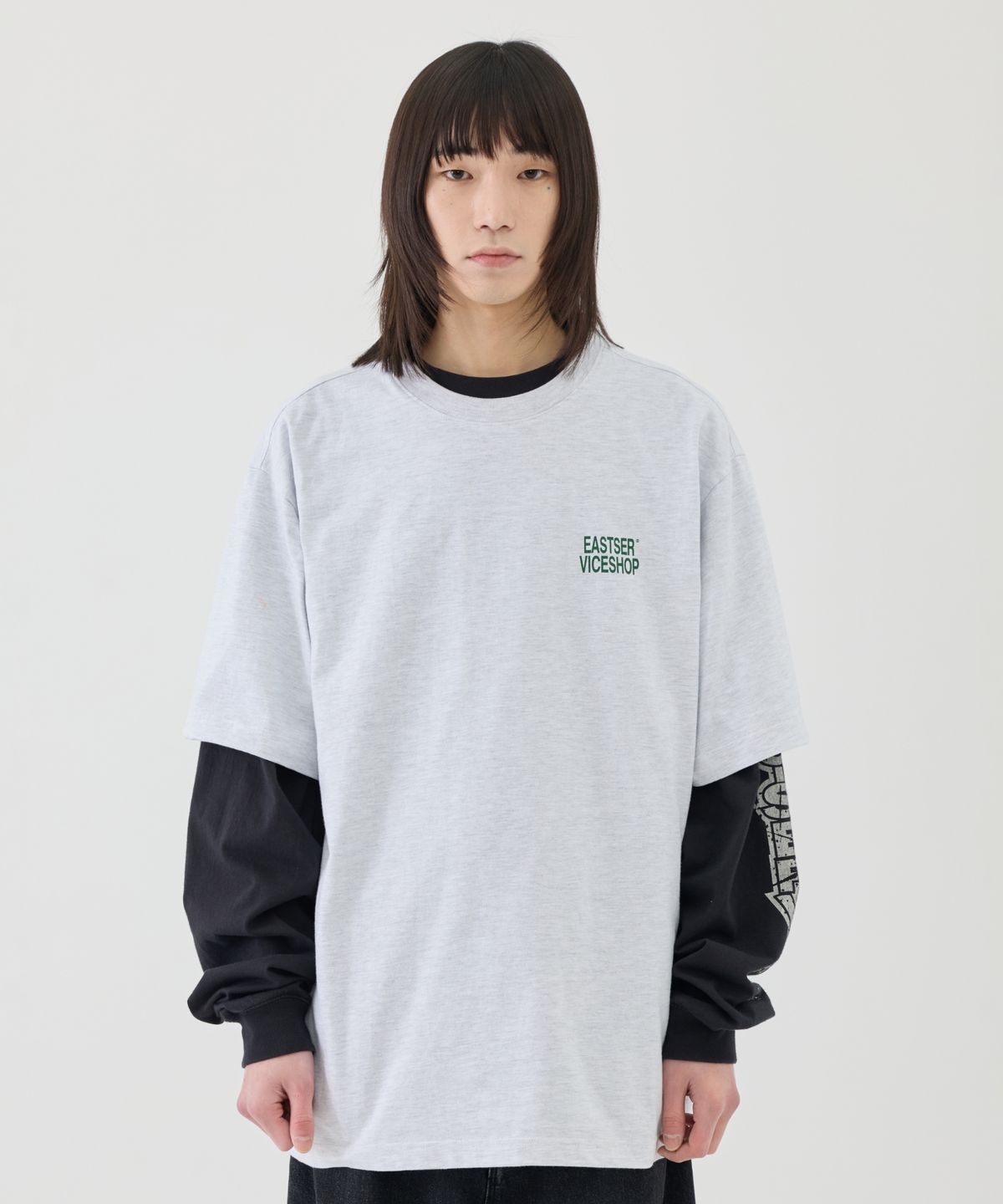 이스트서비스샵(eastserviceshop) Vice Shop Half T - Melange White