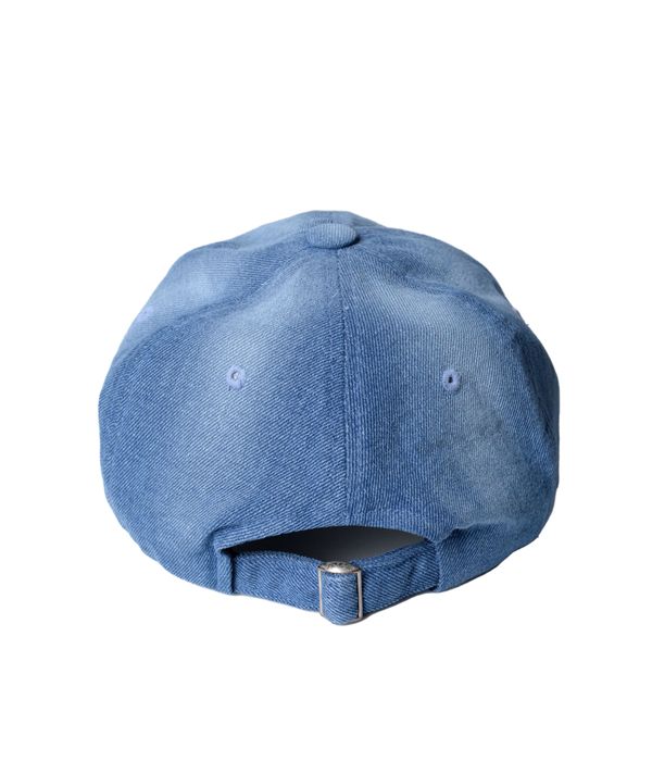 MUSINSA | DVÀN DAMAGED EMB DENIM BALL CAP BLUE Damaged Blue