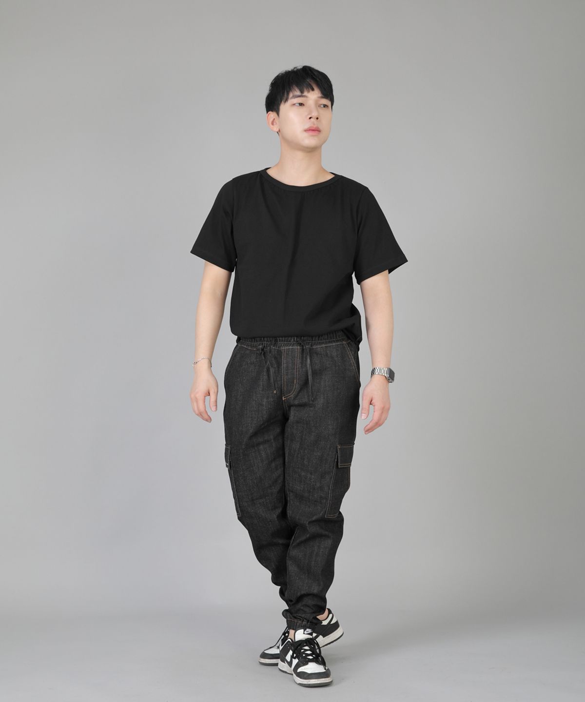세인트크루(SAINTCREW) 레트로라인 카고조거 팬츠 RL-311CJ 블랙데님