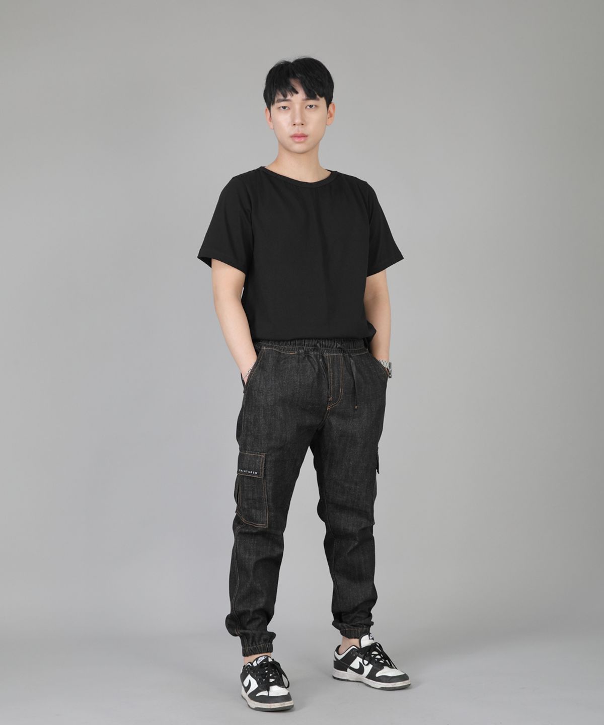 세인트크루(SAINTCREW) 레트로라인 카고조거 팬츠 RL-311CJ 블랙데님