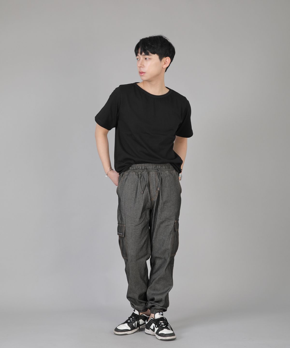 세인트크루(SAINTCREW) 레트로라인 카고조거 팬츠 RL-311CJ 데님 그레이블랙
