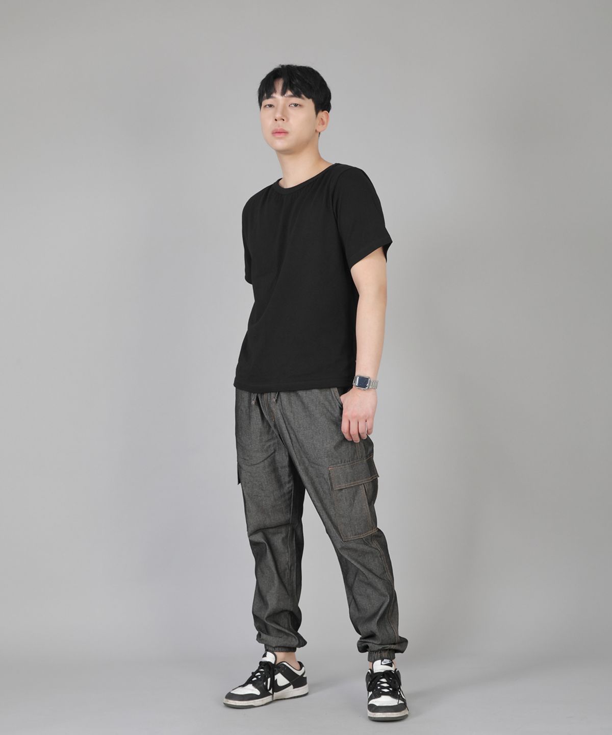 세인트크루(SAINTCREW) 레트로라인 카고조거 팬츠 RL-311CJ 데님 그레이블랙