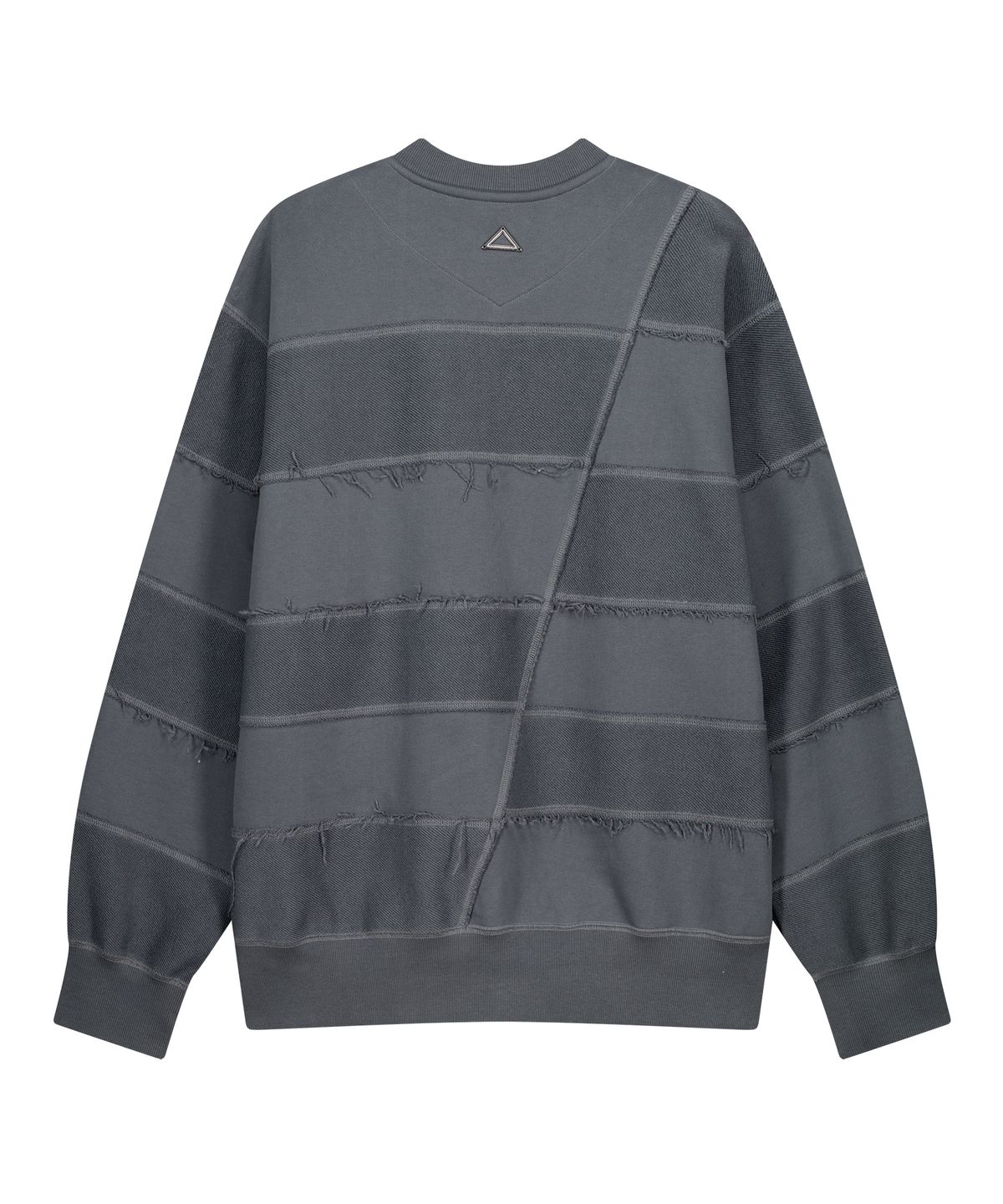 언지미크(UNGIMMICK) REVERSE STRIPED SWEATSHIRT (CHARCOAL)