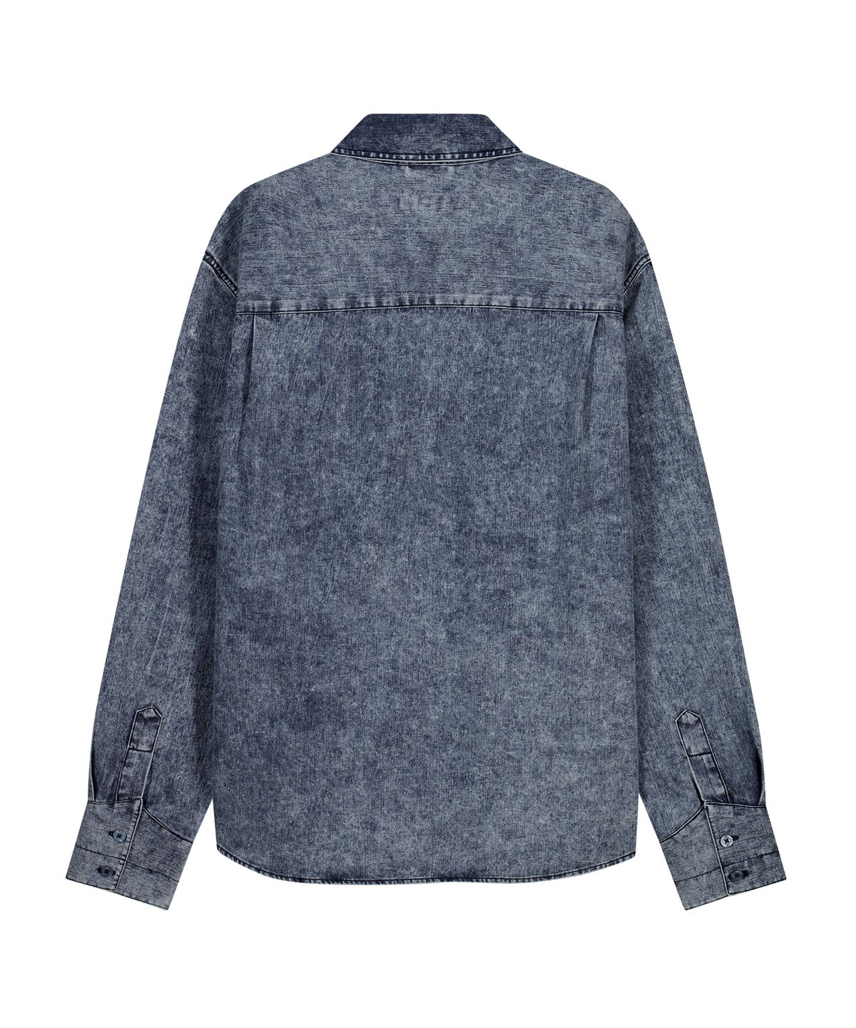 언지미크(UNGIMMICK) SNOW WASHED WESTERN DENIM SHIRT (BLUE)