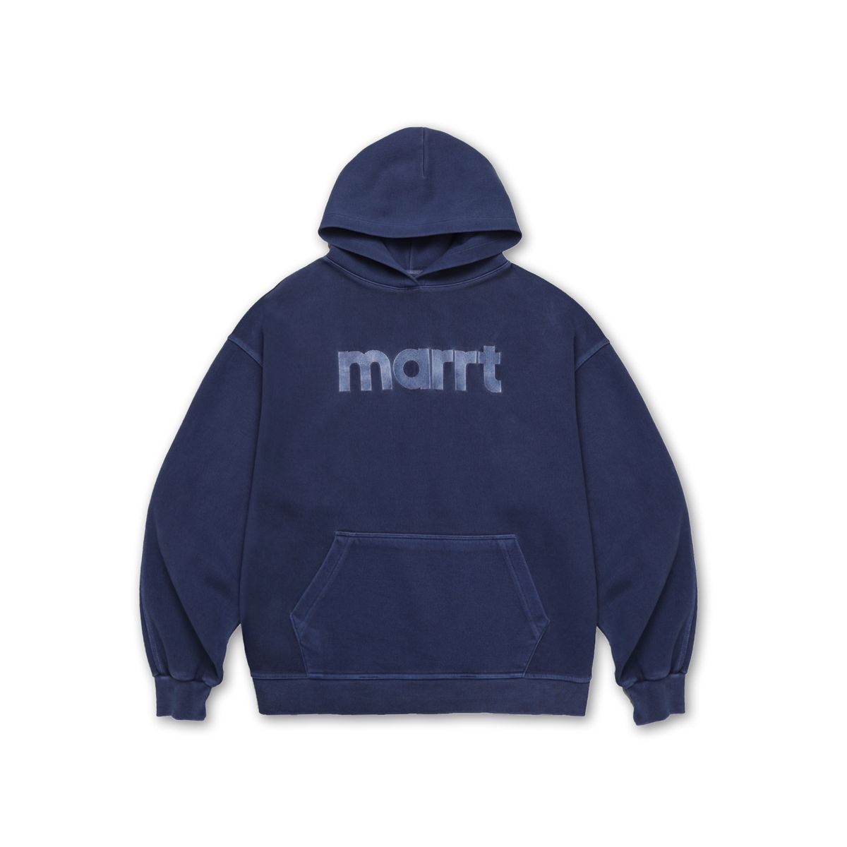 마르트(MARRT) 피그먼트 핀턱카고 후드 네이비