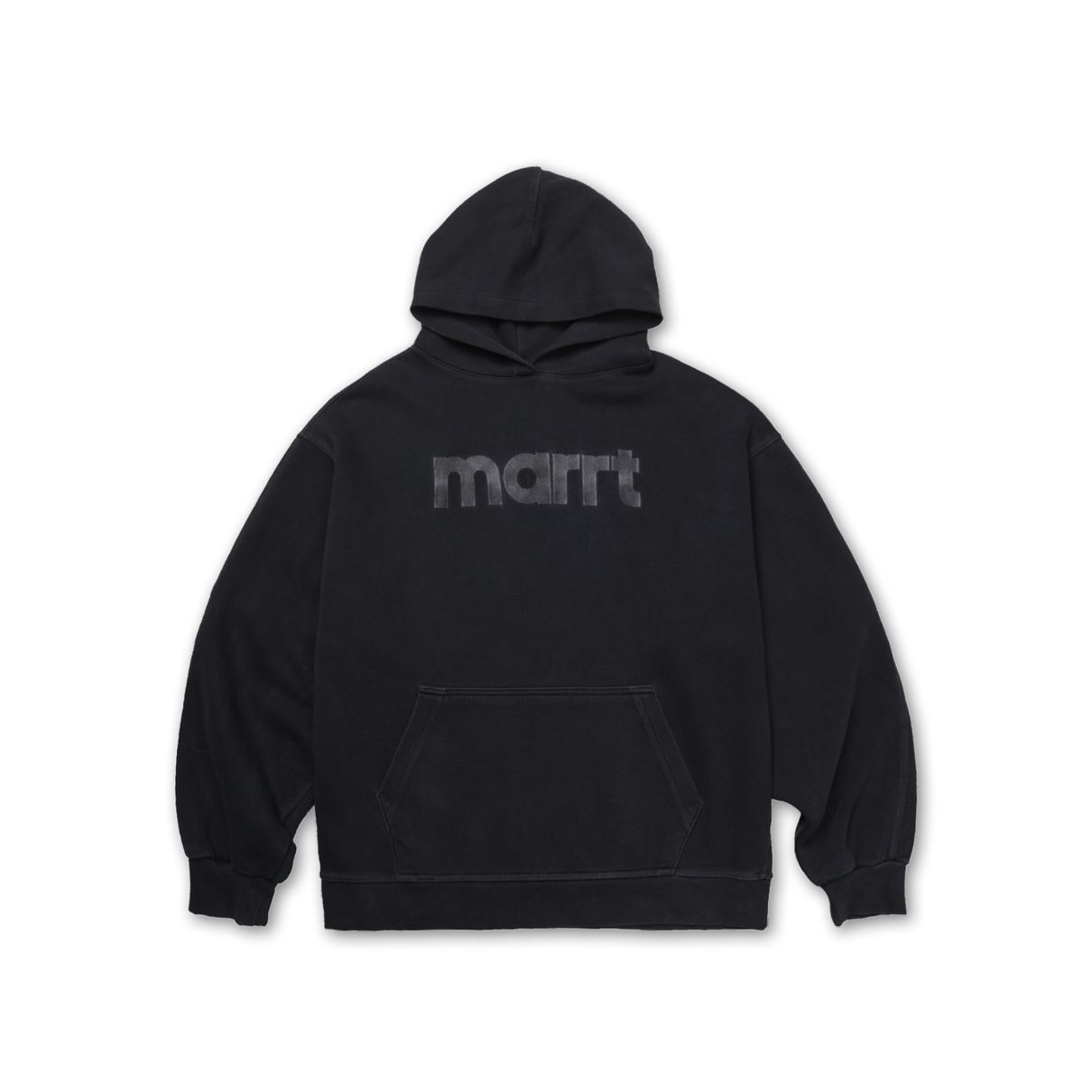 마르트(MARRT) 피그먼트 핀턱카고 후드 차콜