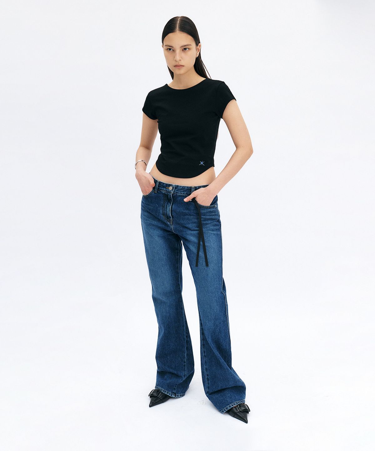 윤세(YUNSE) 해치 백리스 탑 (블랙)