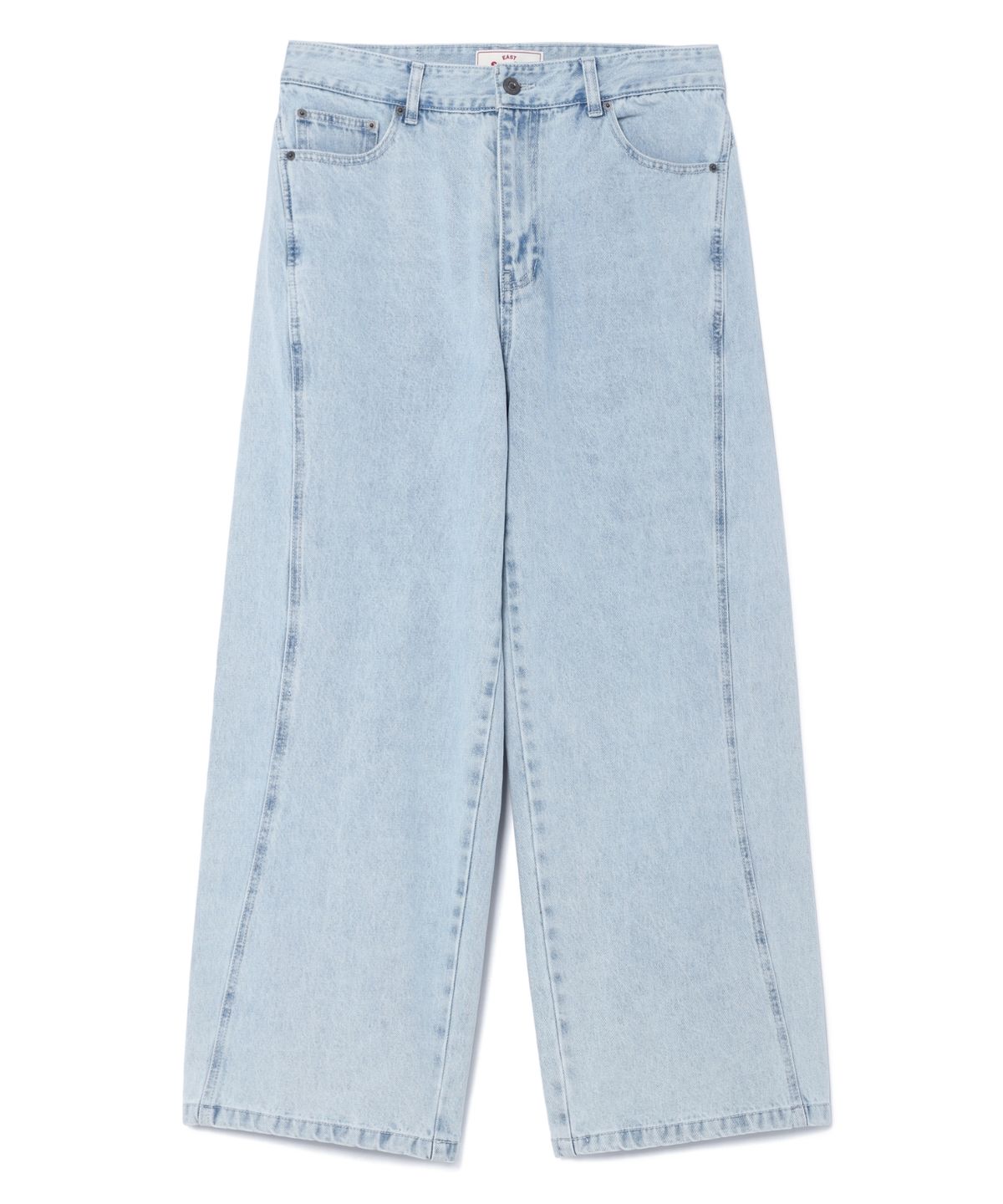 이스트서비스샵(eastserviceshop) Vintage Washed Curved Denim - Light Blue