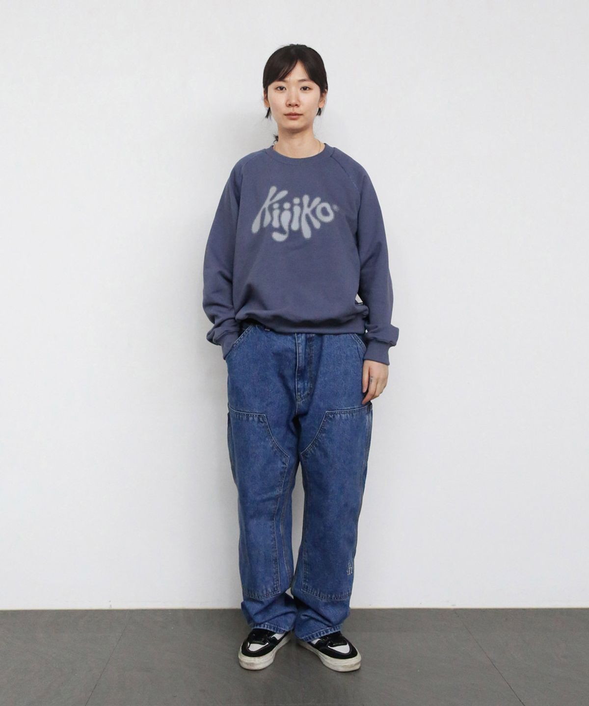 키지코(KIJIKO) Piping raglan sweatshirt Navy - 사이즈 & 후기 | 무신사