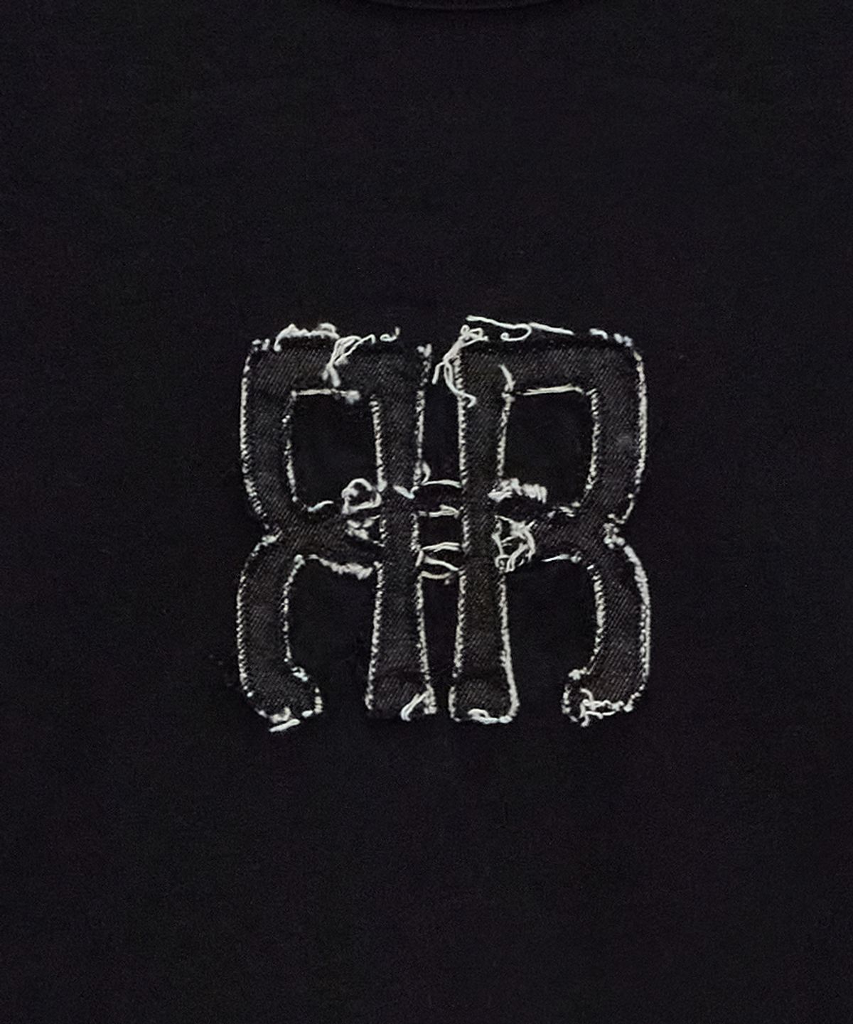 락케이크(ROCKCAKE) Square Logo Denim Top - Black