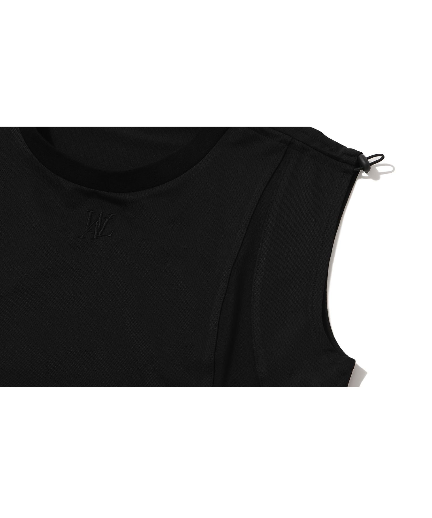 ● WOOALONG ● Shirring slit black one-piece - BLACK MUSINSA公式 | WOOALONG Shirring slit black one-piece - BLACK