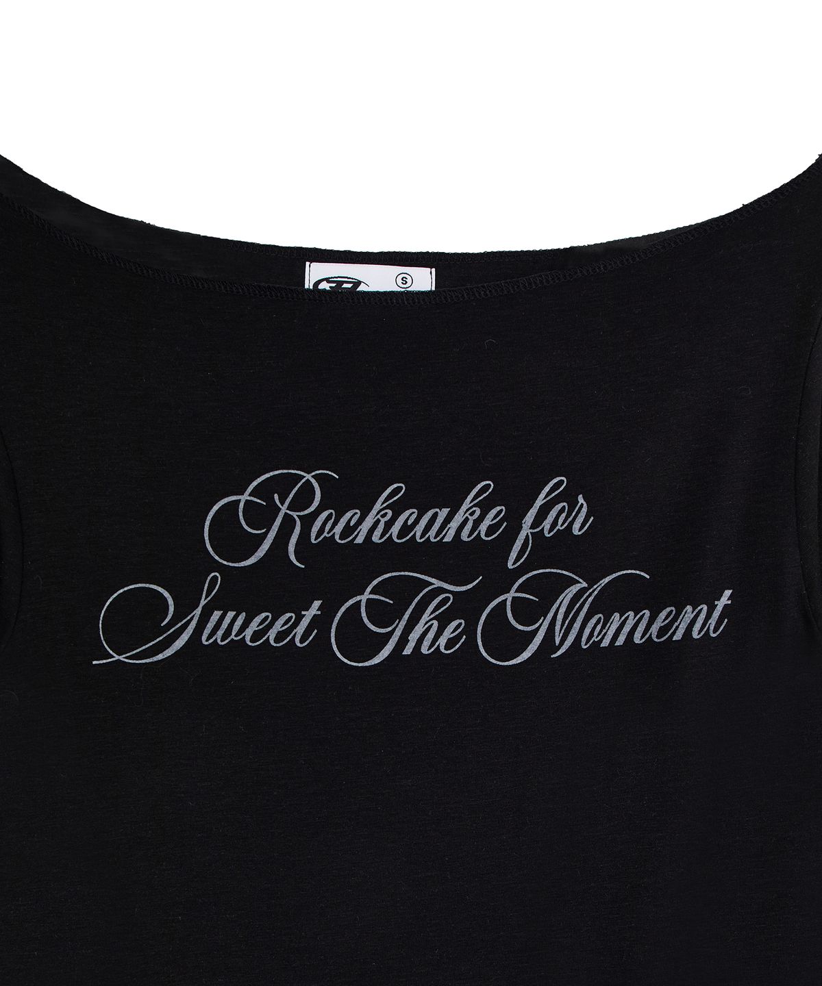 락케이크(ROCKCAKE) Cursive Mesh Top - Black