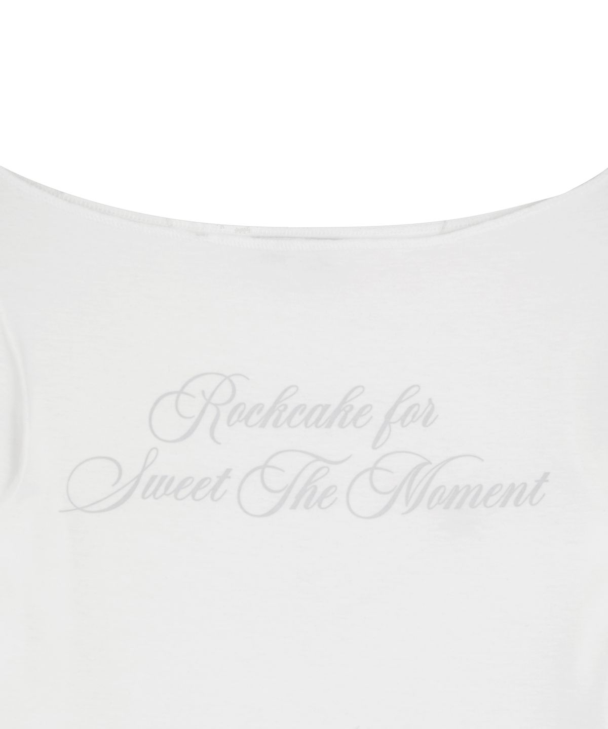 락케이크(ROCKCAKE) Cursive Mesh Top - Ivory