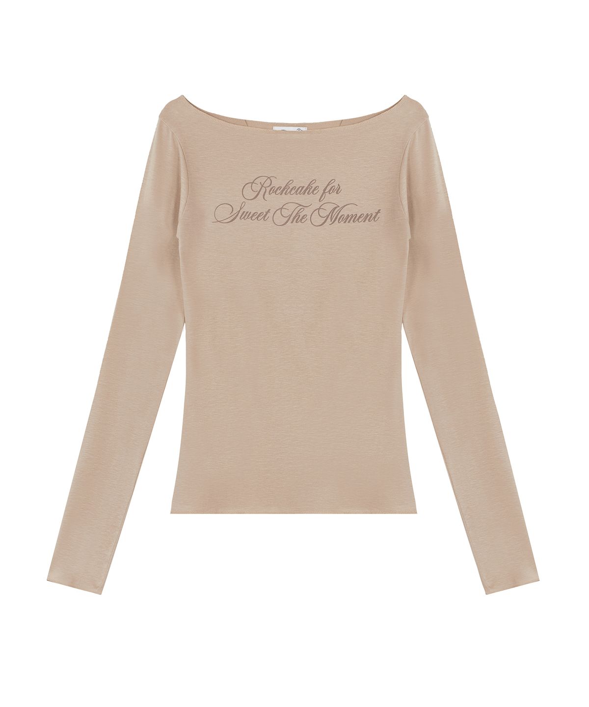 락케이크(ROCKCAKE) Cursive Mesh Top - Beige