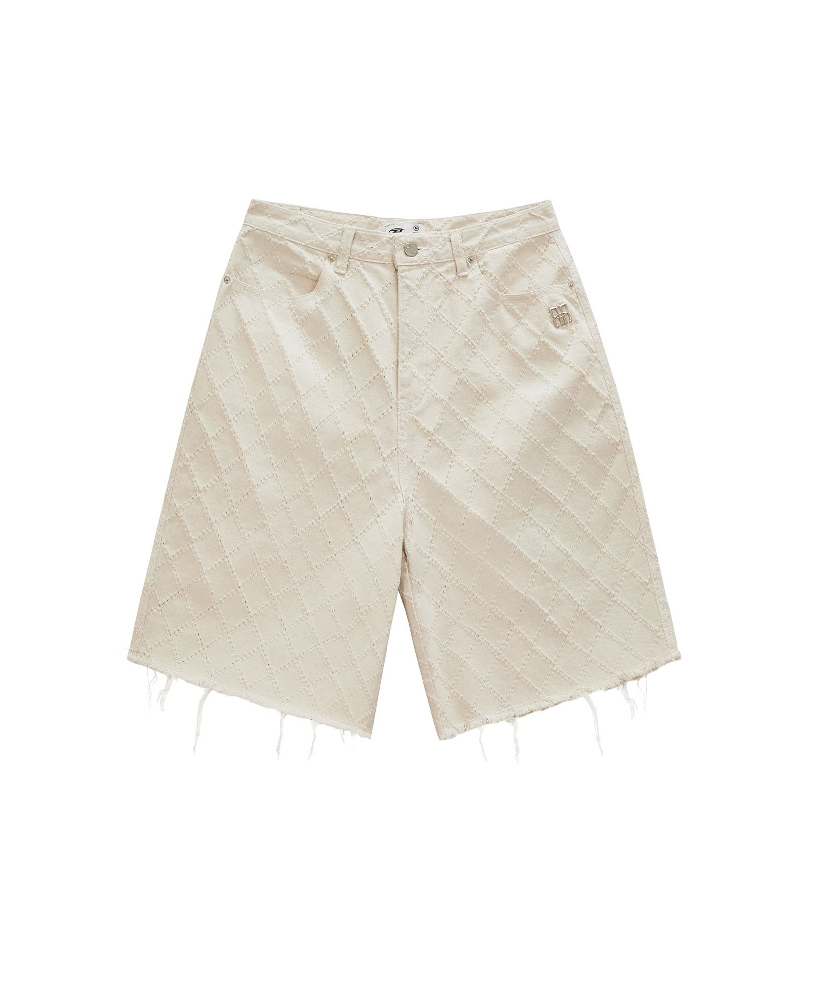 ★ROCKCAKE★ Diamond Punching Bermuda Pants MUSINSA | ROCKCAKE Diamond Punching Bermuda Pants - Black