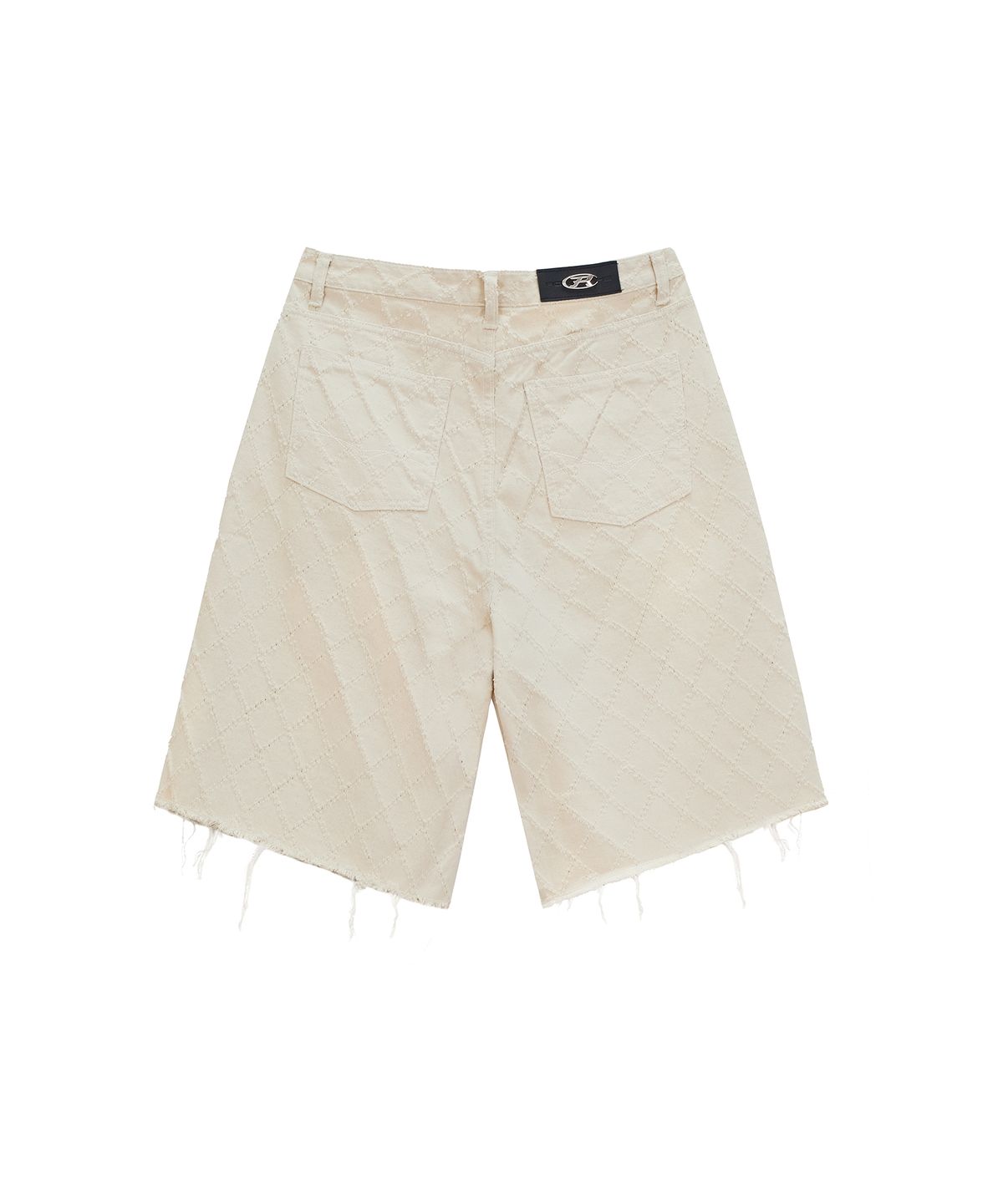 락케이크(ROCKCAKE) Diamond Punching Bermuda Pants - Beige