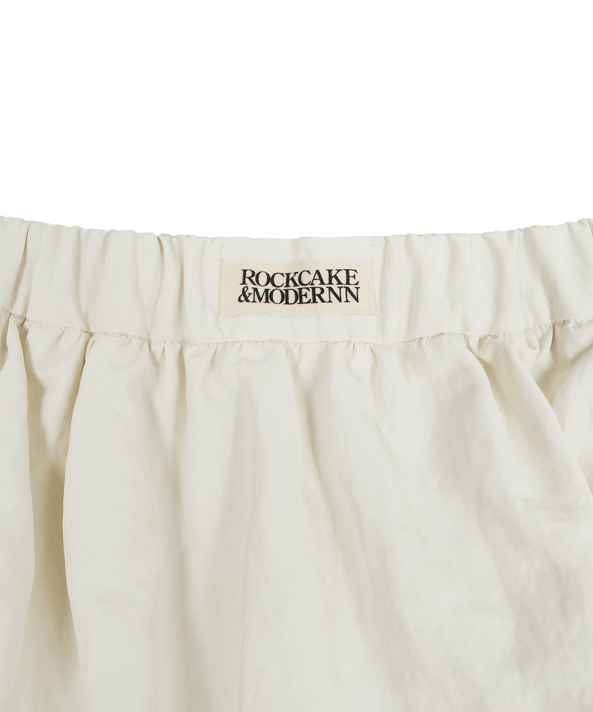 락케이크(ROCKCAKE) Nylon Shirred Balloon Skirt - Ivory