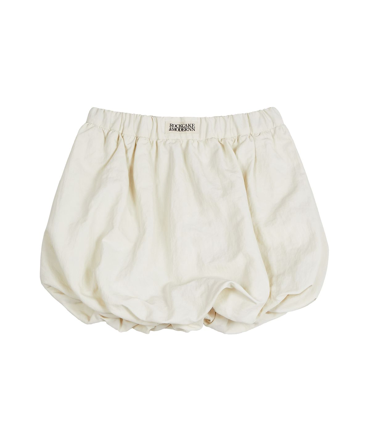 락케이크(ROCKCAKE) Nylon Shirred Balloon Skirt - Ivory