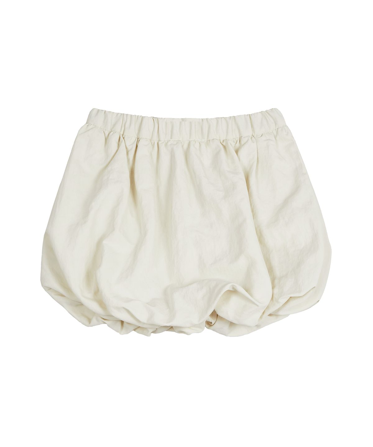 락케이크(ROCKCAKE) Nylon Shirred Balloon Skirt - Ivory