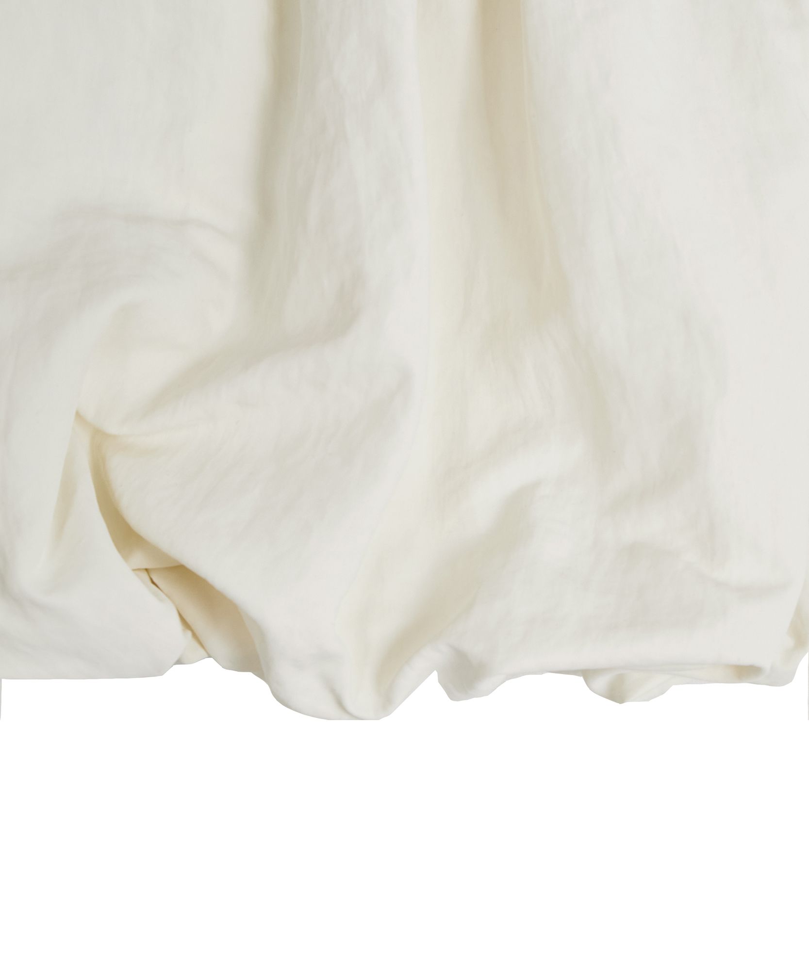 MUSINSA | ROCKCAKE Nylon Shirred Balloon Skirt - Ivory