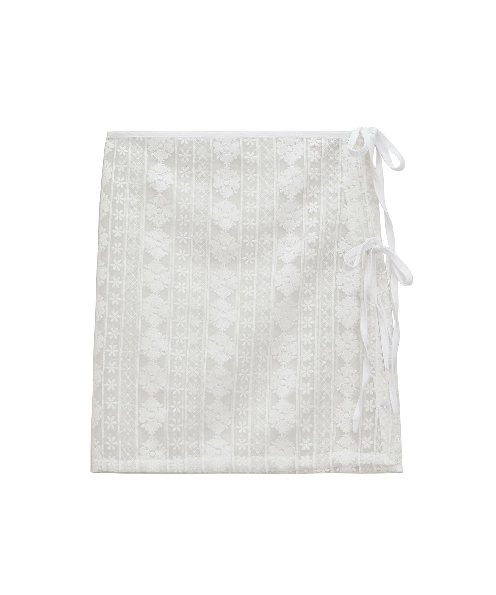 MUSINSA | ROCKCAKE Layered Lace Skirt - White