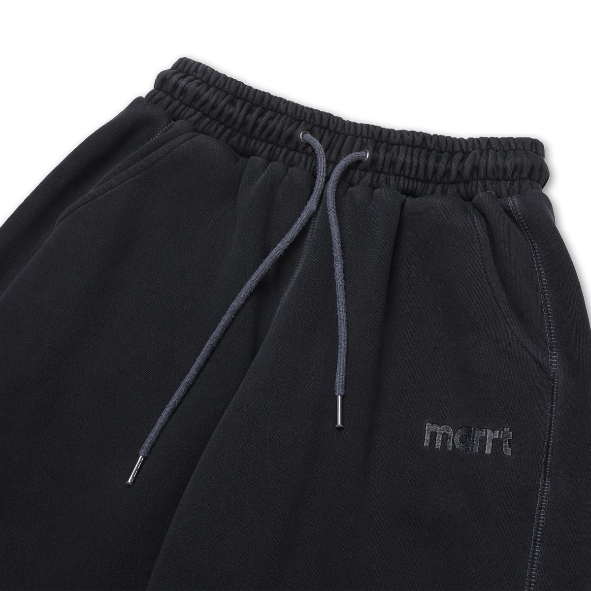 마르트(MARRT) 피그먼트 투턱스티치 하프 팬츠 차콜